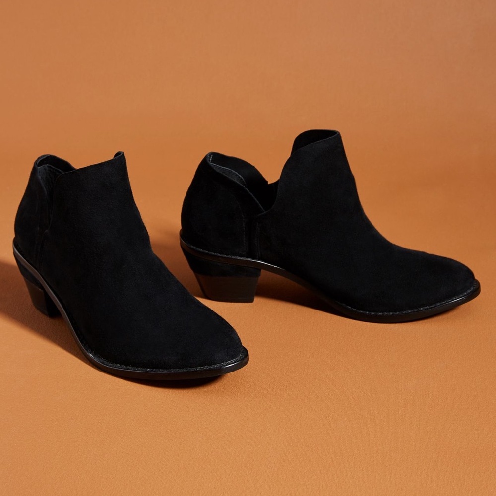 ANTHROPOLOGIE/ KELSI DAGGER Brooklyn Kenmare Booties - Black - Sz 7